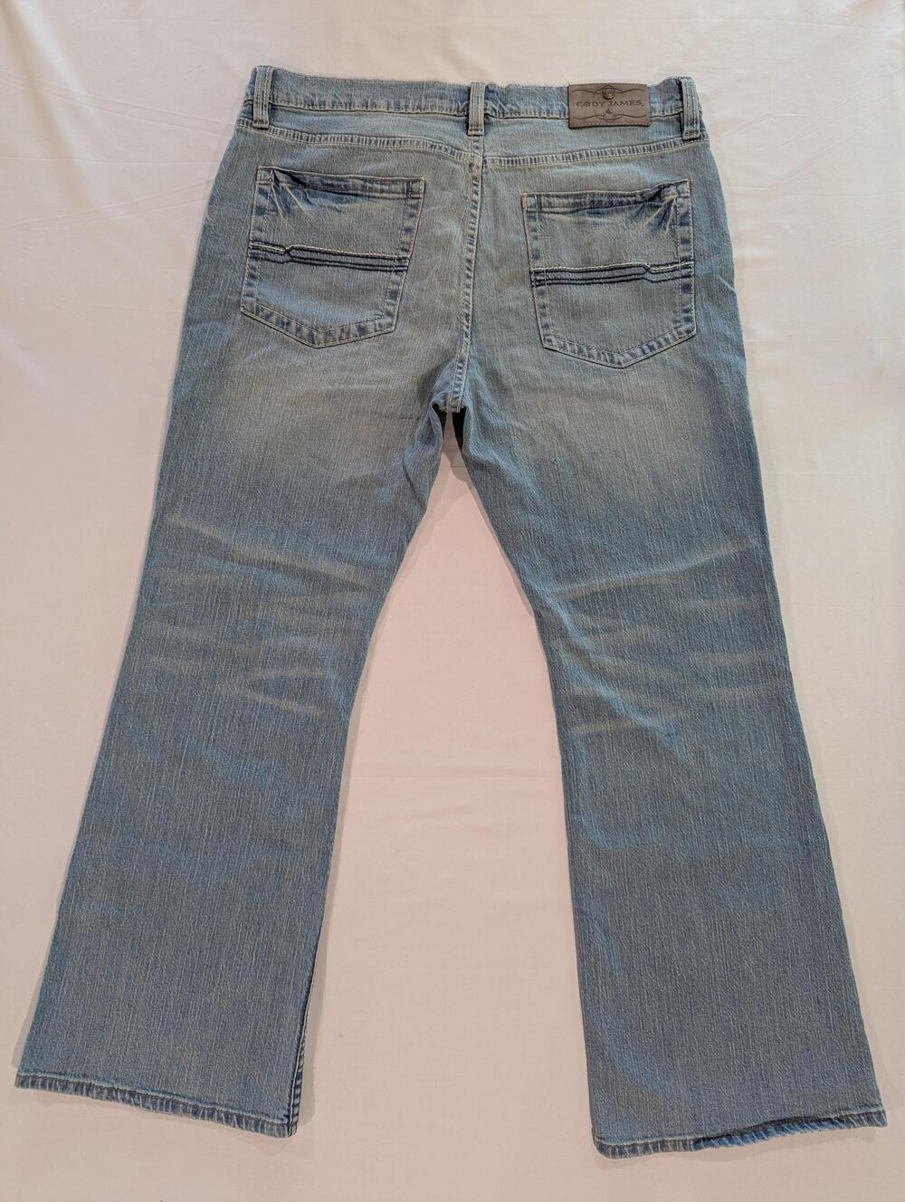 Cody James Jeans Mens 36x30 Blue Light Wash Regular Bootcut Stretch Denim Casual